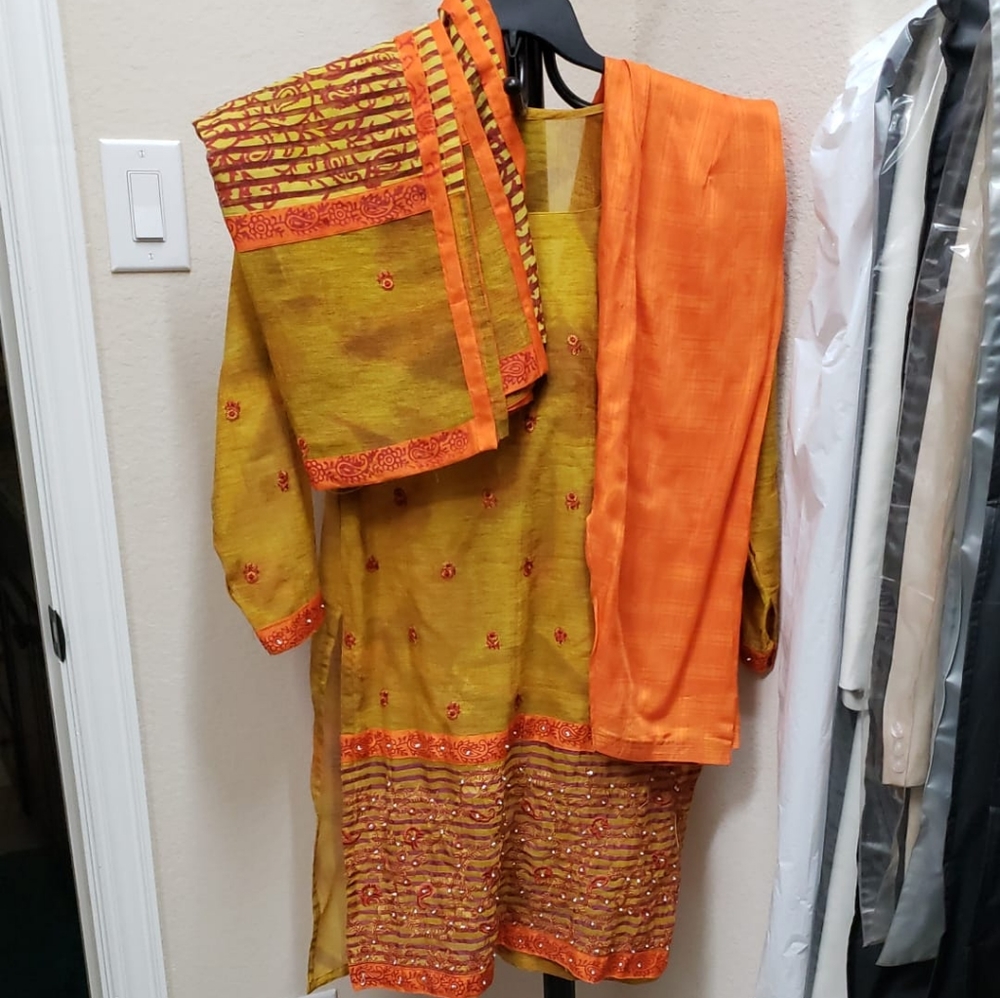 Orange Shalwar Kameez
